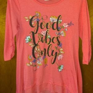 "Good Vibes Only" blouse